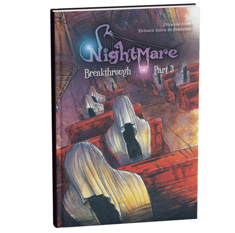 Livre Nightmare par l'auteure Johanna Zaïre et l'illustrateur Thibault Colon de Franciosi